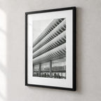 Preston Bus Station Risograph Print — Entrance Facade