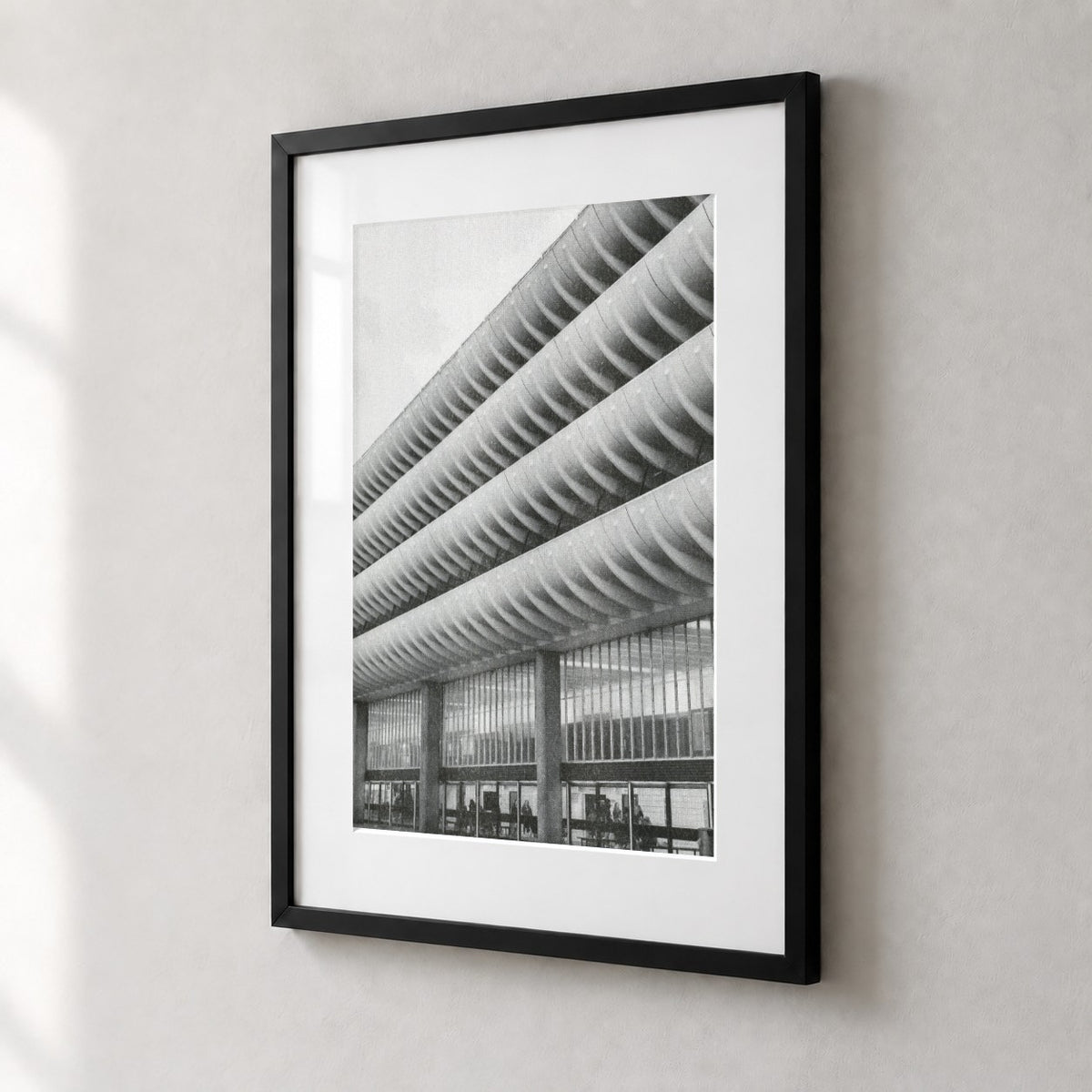 Preston Bus Station Risograph Print — Entrance Facade