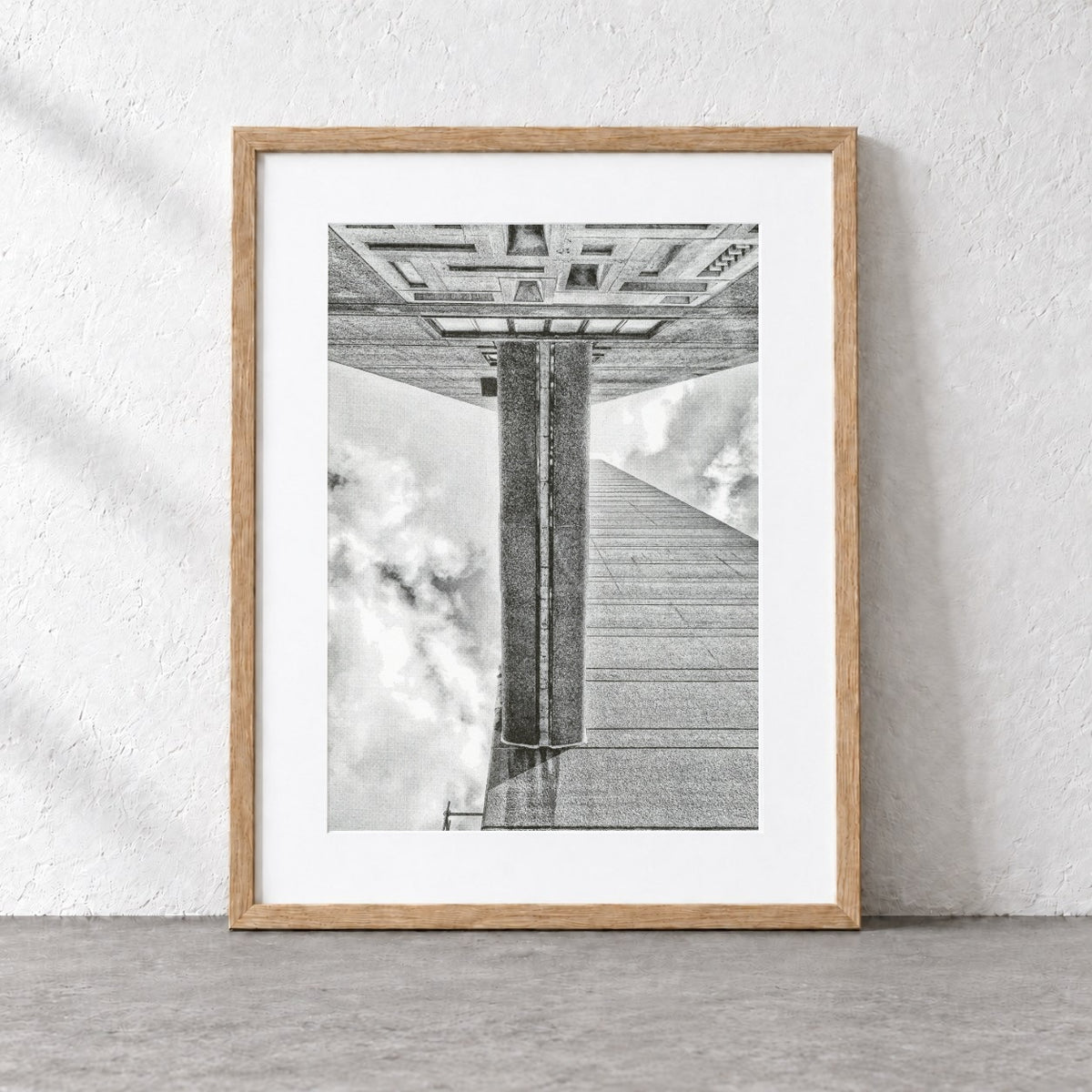 Trellick Tower Risograph Print — Bridge Look Up