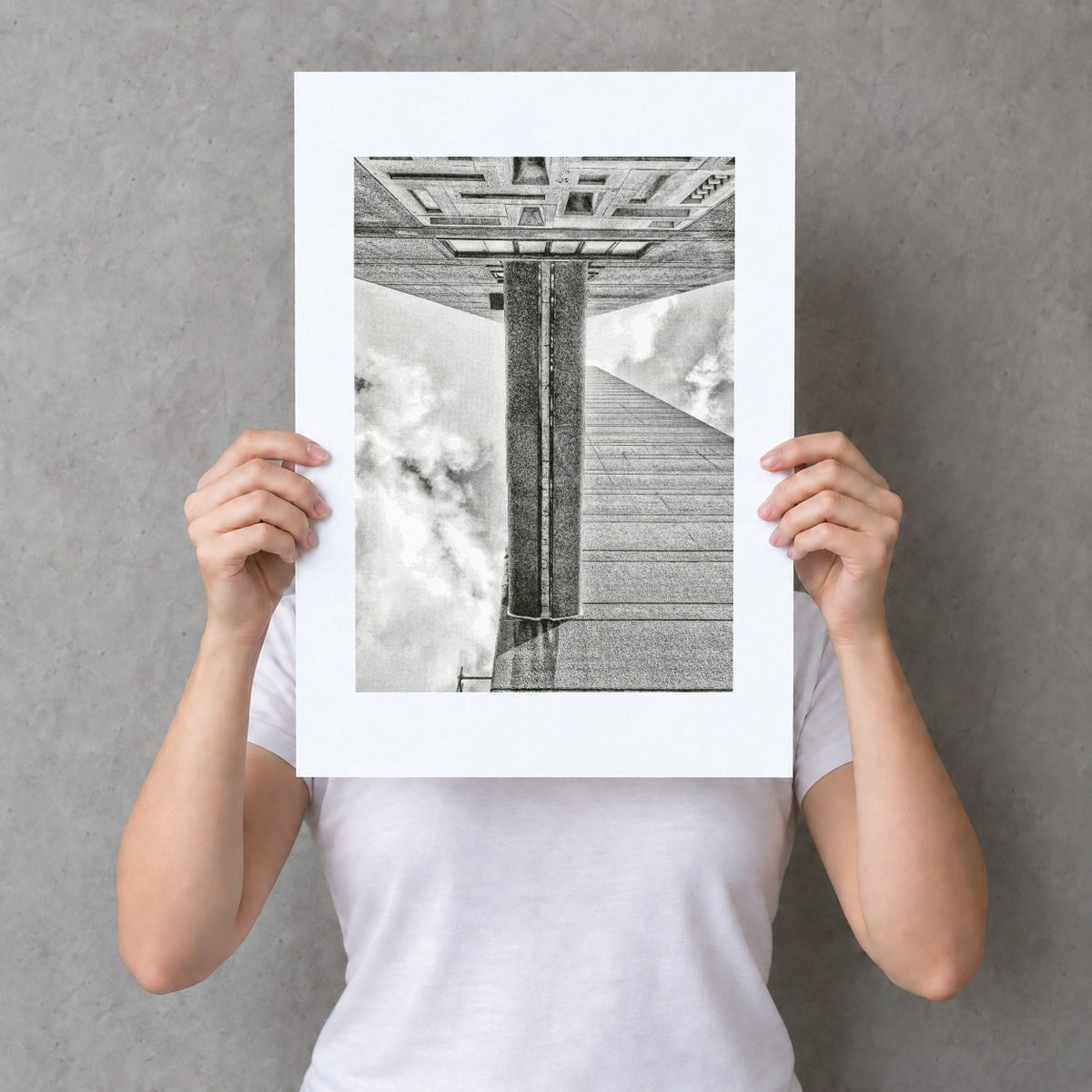 Trellick Tower Risograph Print — Bridge Look Up