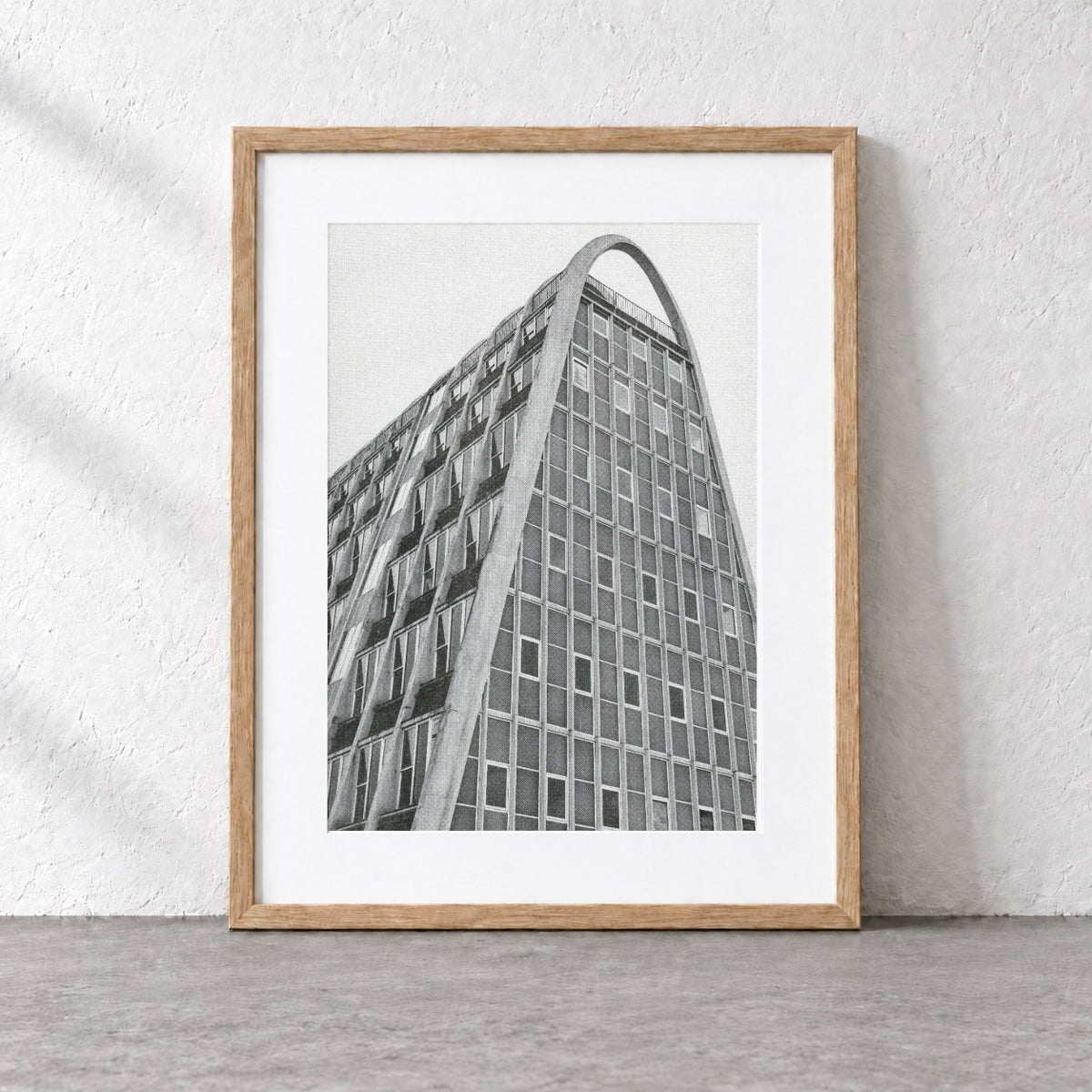 Hollings Building Risograph Print — Gable Facade