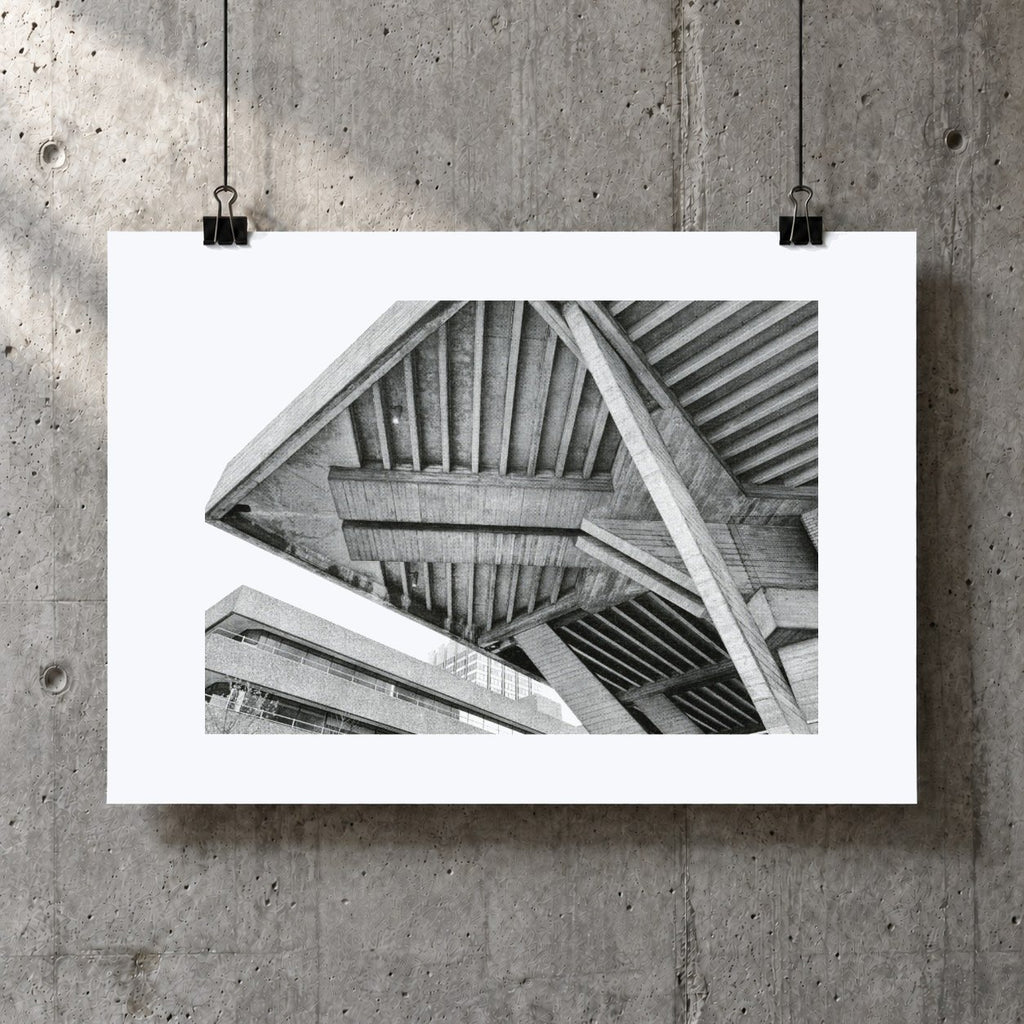 National Theatre Risograph Print — Corner Look-Up