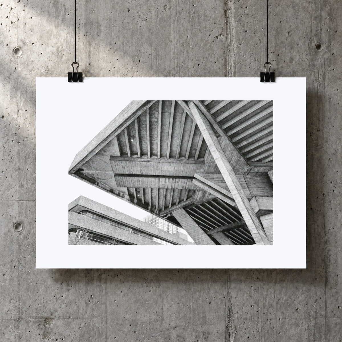 National Theatre Risograph Print — Corner Look-Up