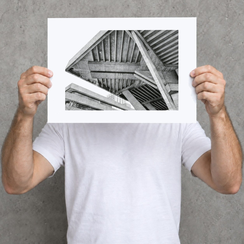 National Theatre Risograph Print — Corner Look-Up