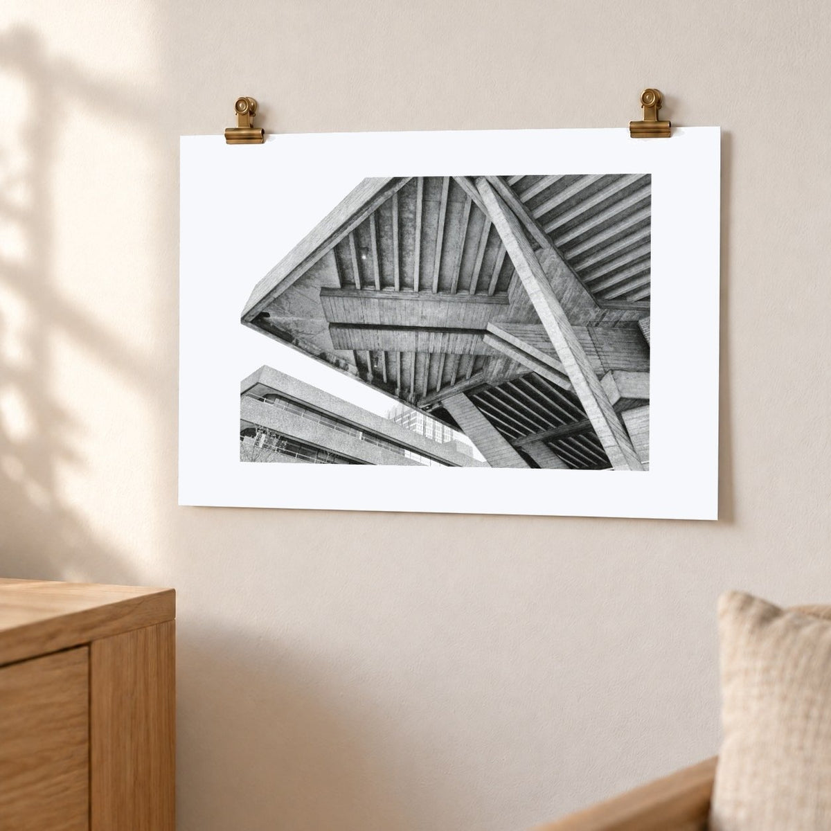 National Theatre Risograph Print — Corner Look-Up