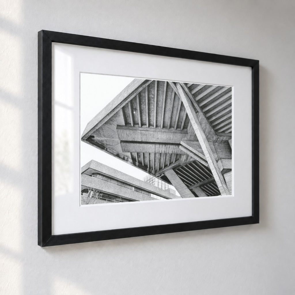 National Theatre Risograph Print — Corner Look-Up