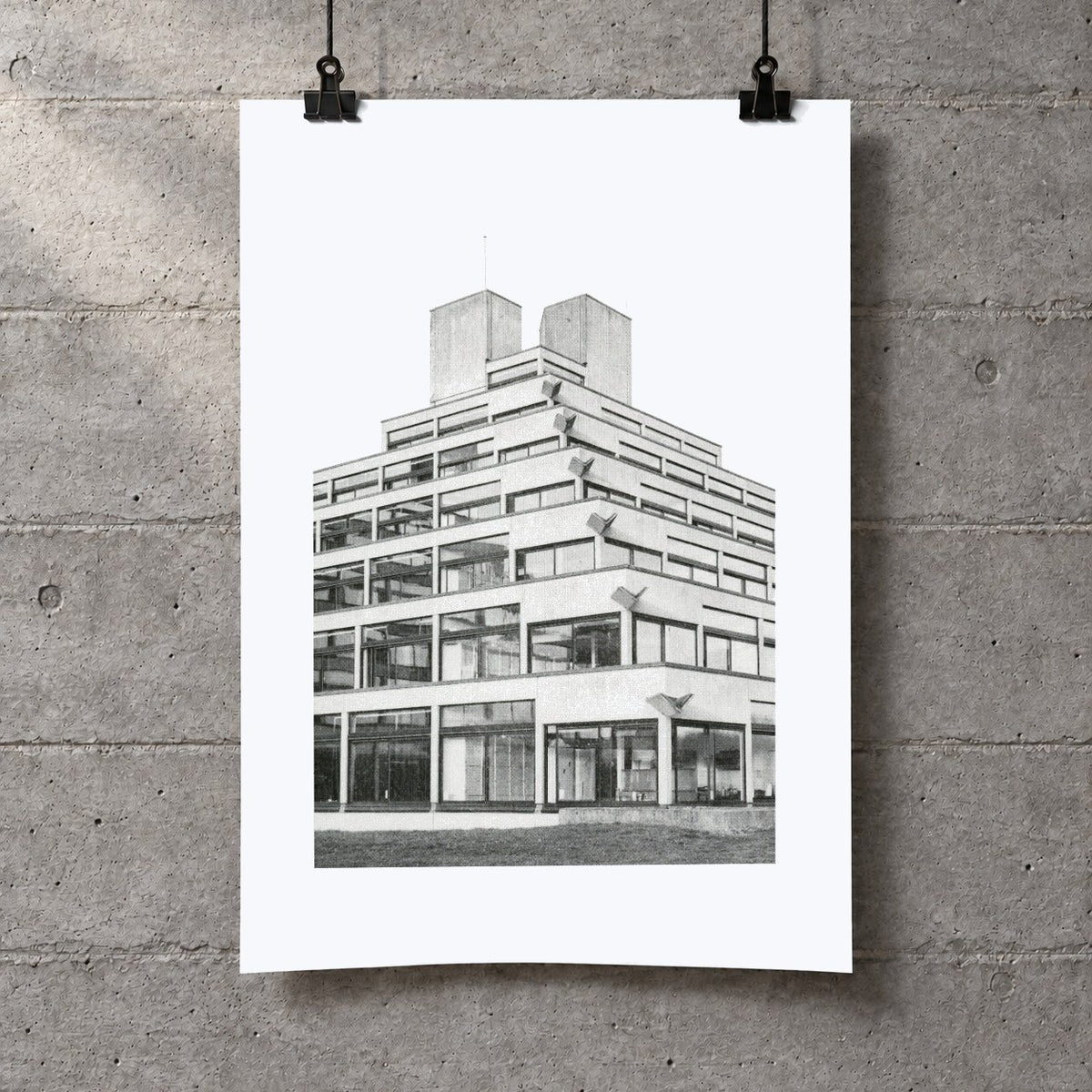 UEA Student Halls Risograph Print  — Ziggurats