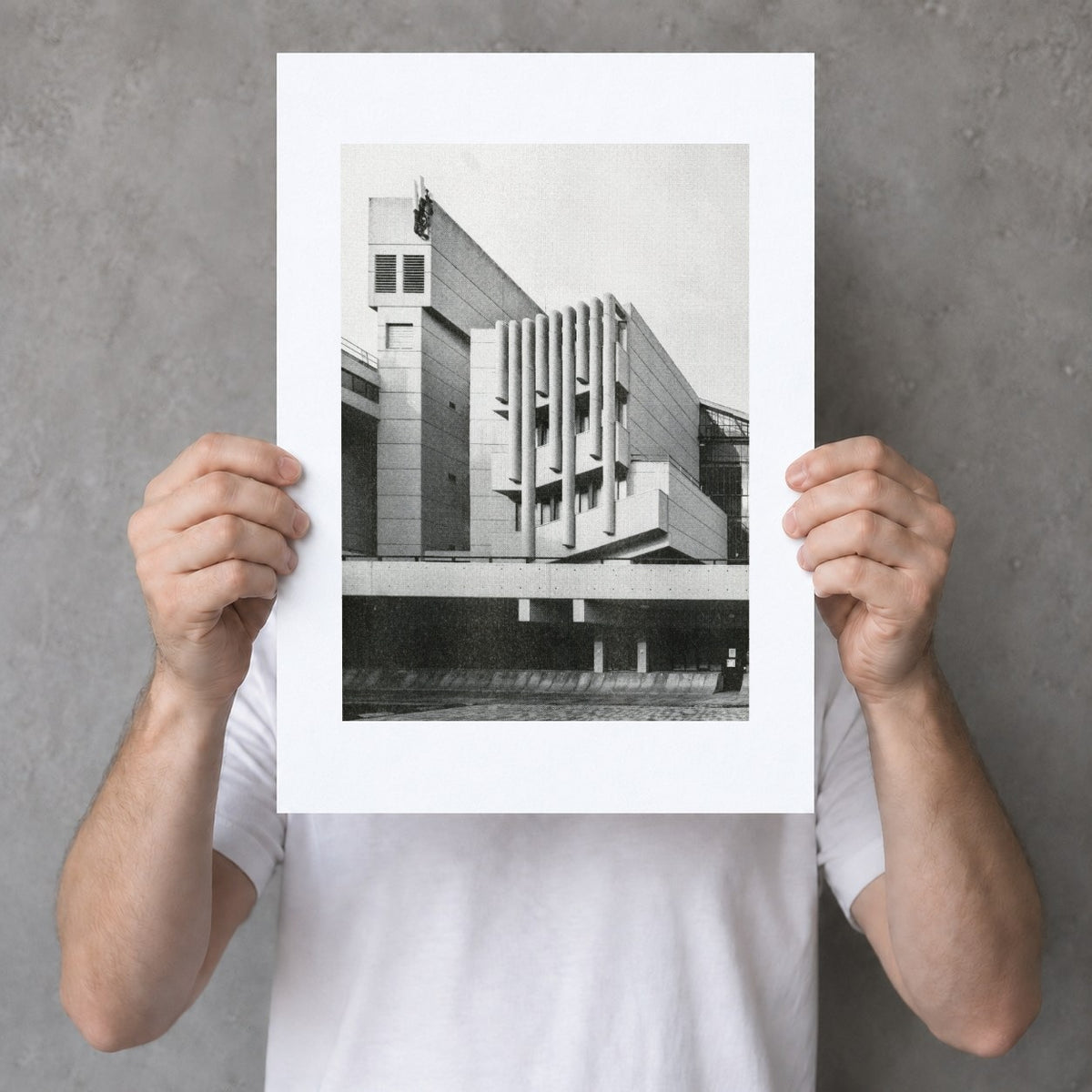 Roger Stevens Building Risograph Print — Facade