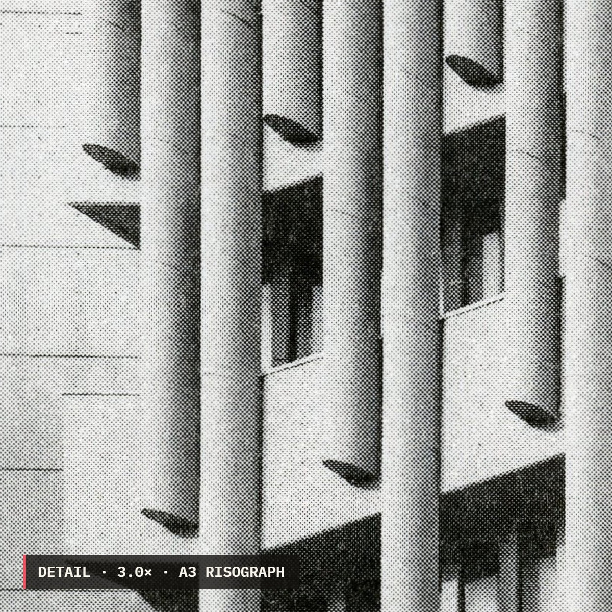 Roger Stevens Building Risograph Print — Facade