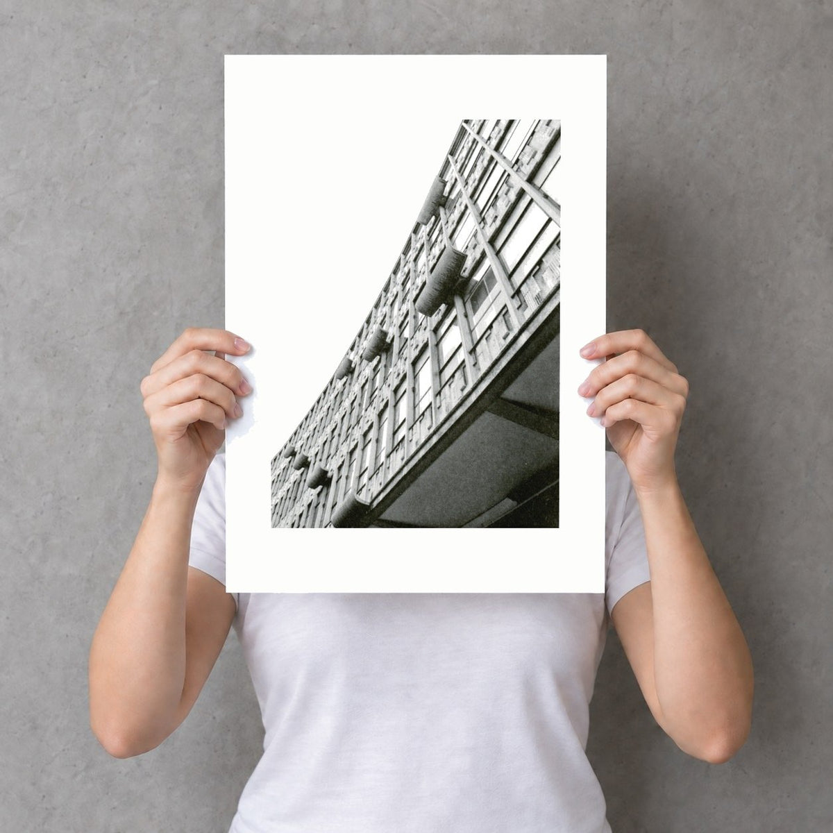 Ringway Centre Risograph Print — Curved Facade
