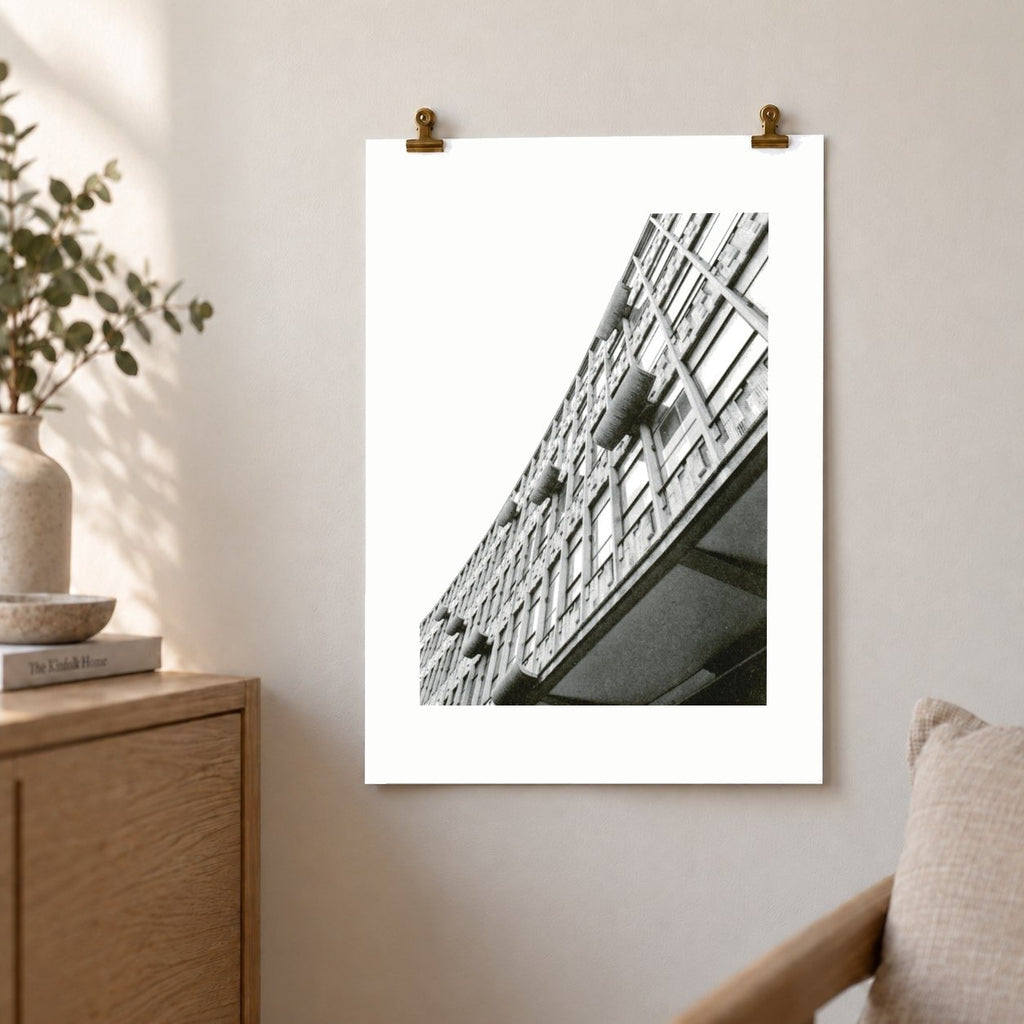 Ringway Centre Risograph Print — Curved Facade