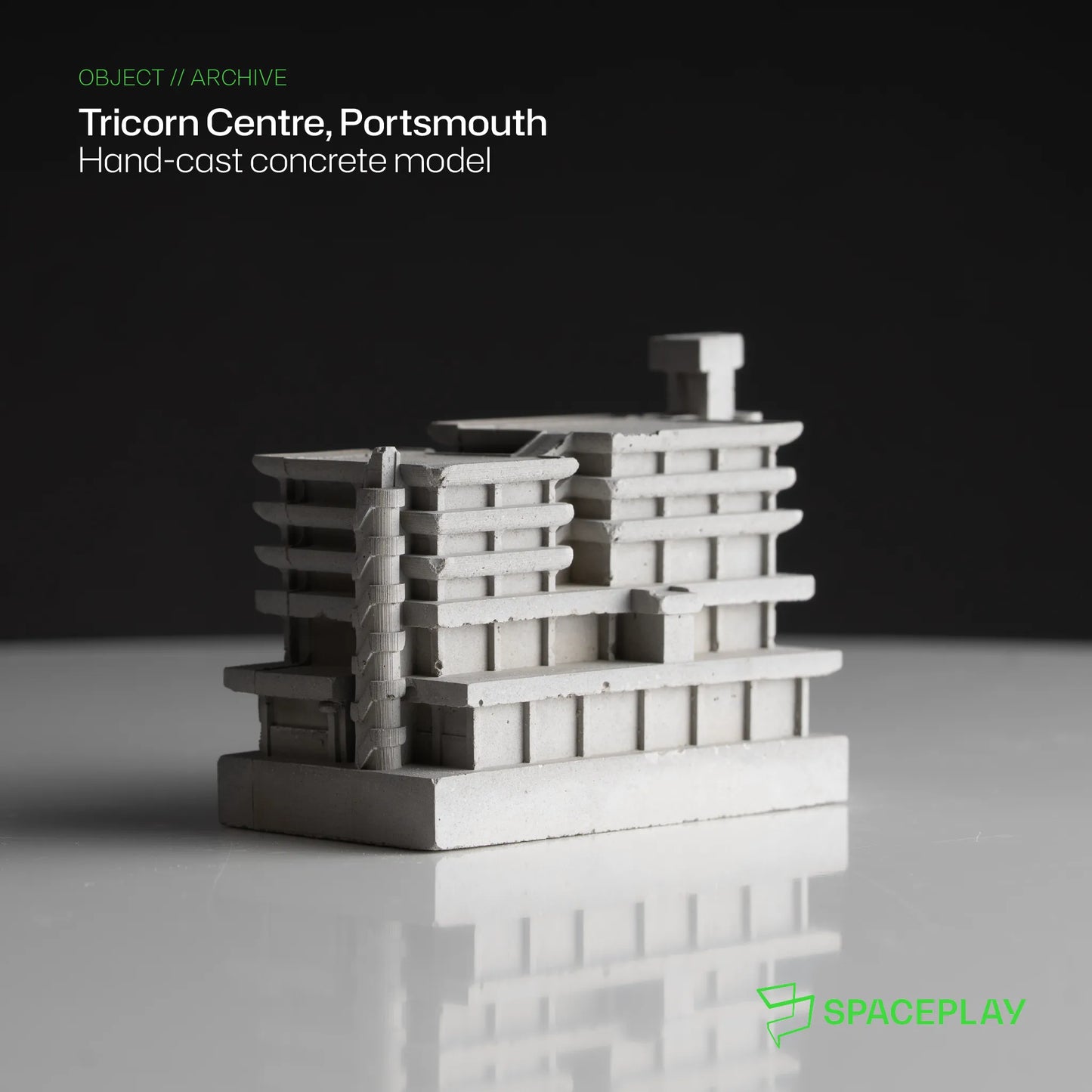 Tricorn Centre, Portsmouth – Miniature Concrete Model